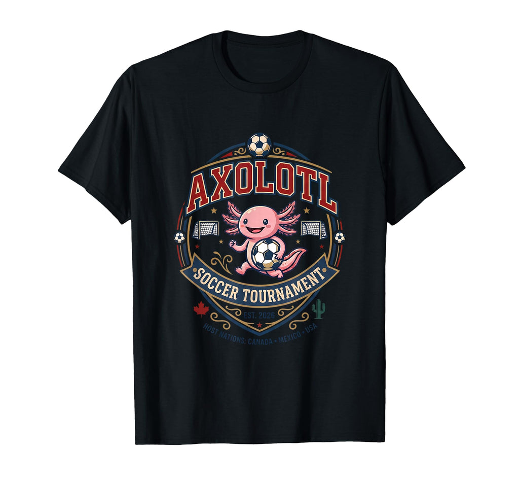 Axolotl Soccer Tournament 2026 Canada T-Shirt - Minimalist Print Unisex