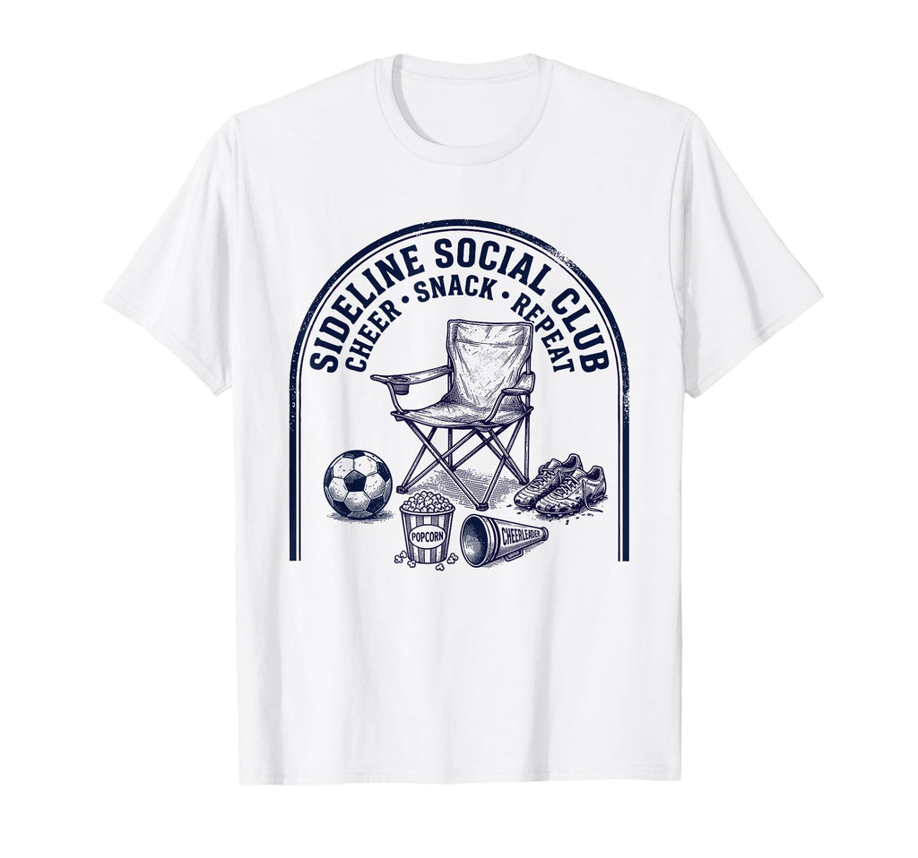Sideline Social Club Cheer Snack Repeat T-Shirt - Graphic Print Men Women