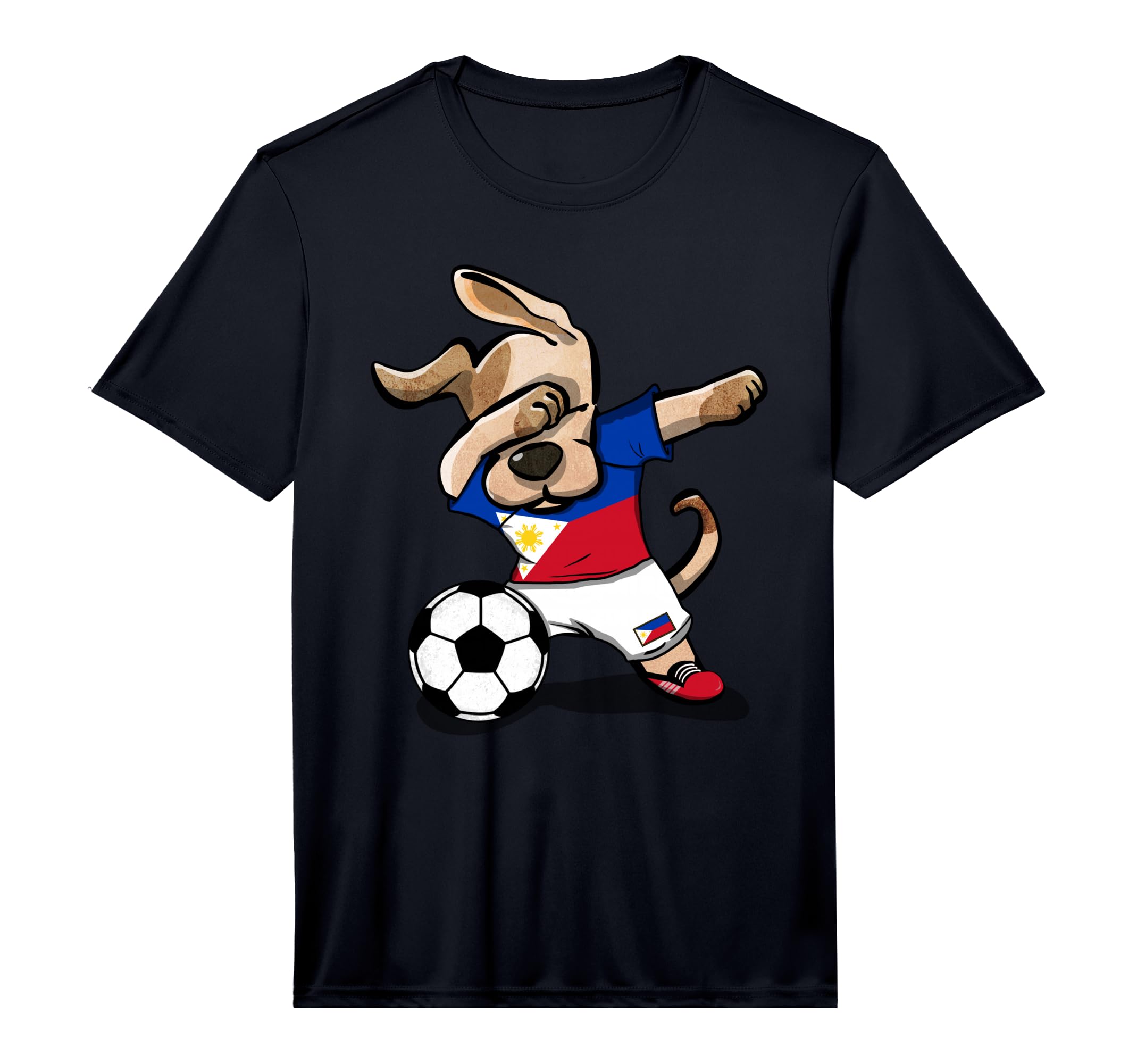 Dog Dabbing Soccer Philippines Jersey T-Shirt - Unique Graphic Men Women