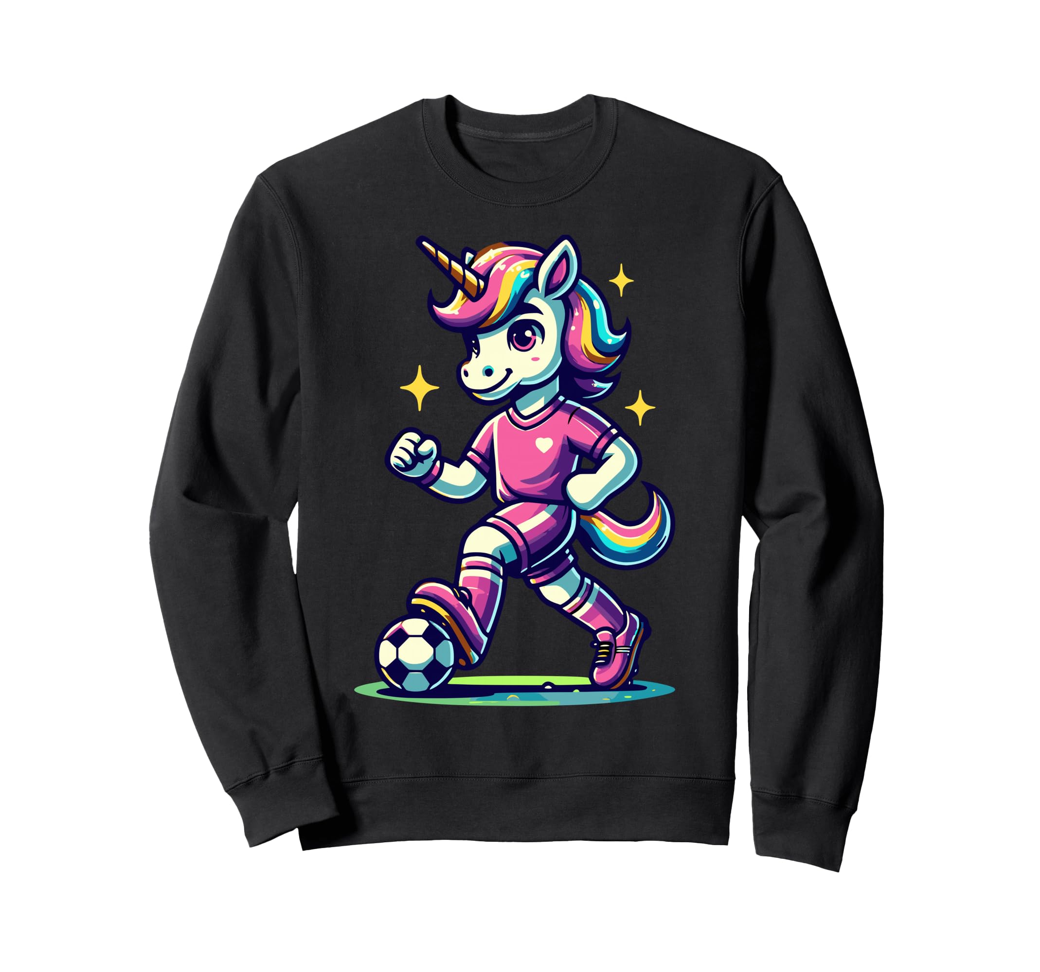 Footballer Unicorn Fans Soccer Team Sweatshirt - Trendy Graphic Unisex