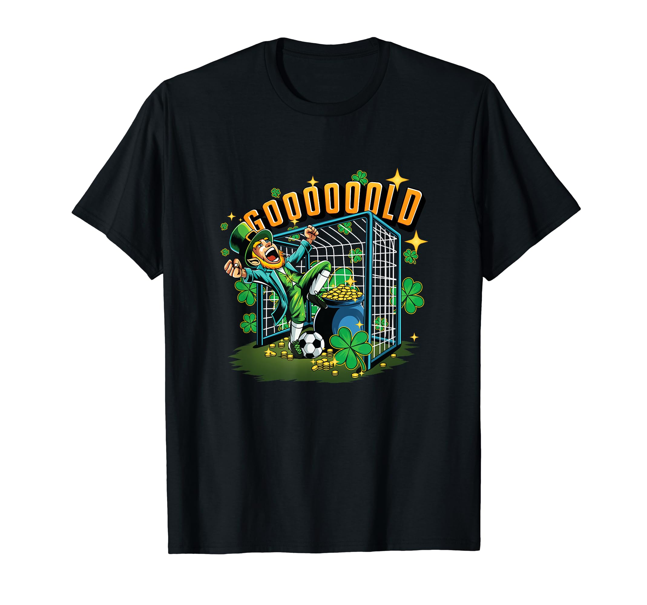 St Patricks Day Soccer Goal Cheering T-Shirt - Streetwear Style Men Women