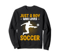 Just Who Loves Soccer Sweatshirt - Minimalist Print for Adults