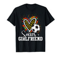 Soccer Girlfriend Leopard Heart Colorful T-Shirt - Custom Art Print Unisex