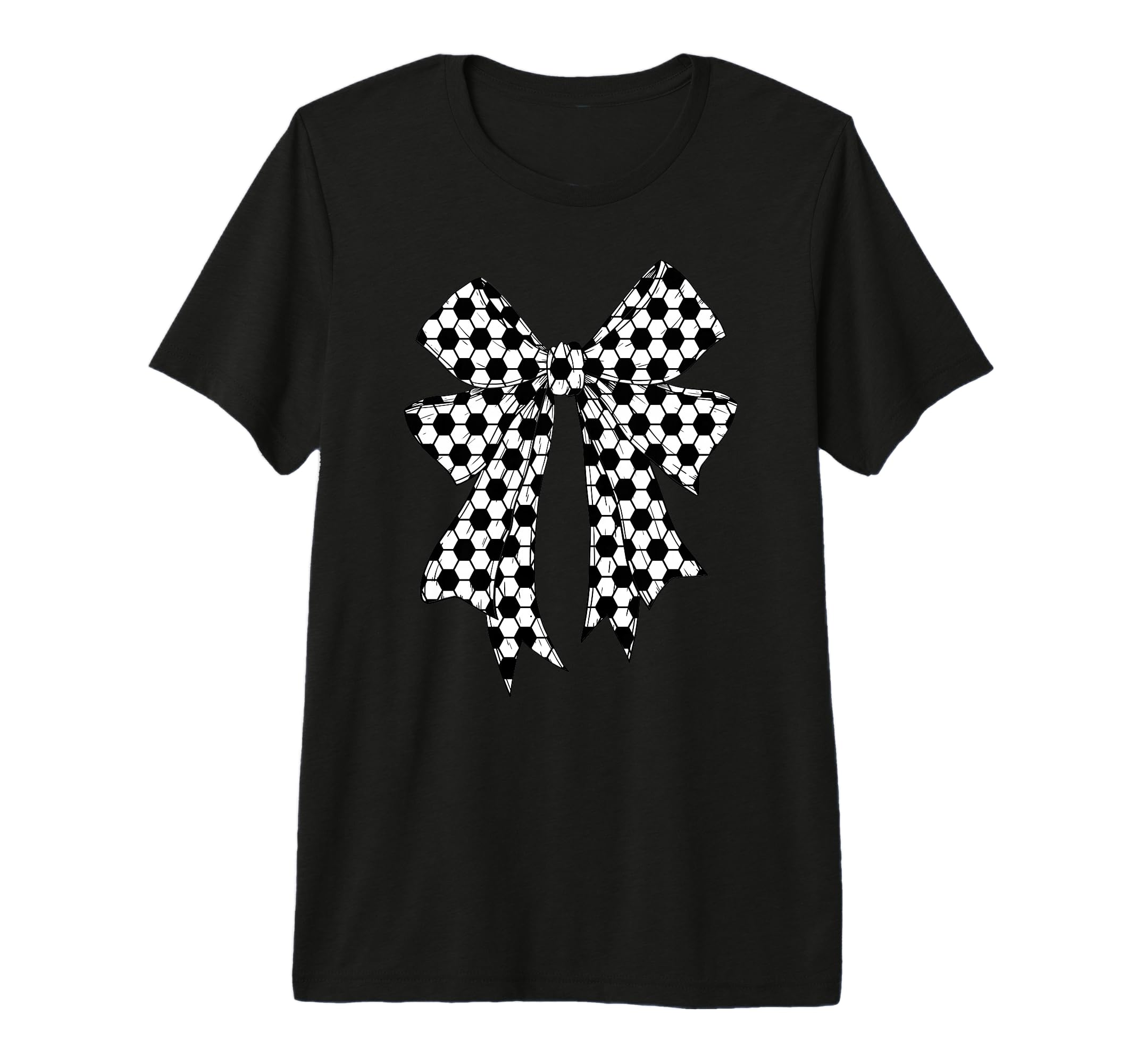 Soccer Ball Coquette Bow Soccer Mom Mama T-Shirt - Novelty Apparel Unisex