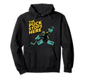 Hockey Player Puck Penalty Box Hockey Hoodie - Custom Art Print Unisex