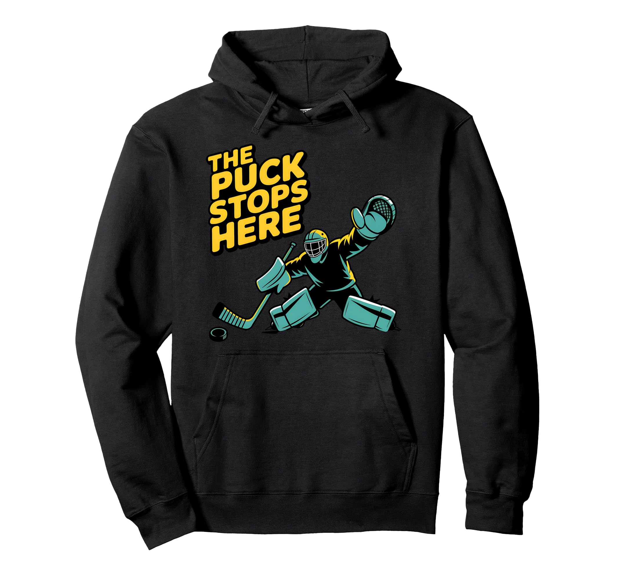 Hockey Player Puck Penalty Box Hockey Hoodie - Custom Art Print Unisex