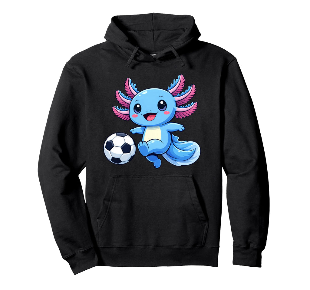 Funny Kawaii Axolotl Soccer Hoodie - Streetwear Style for Adults