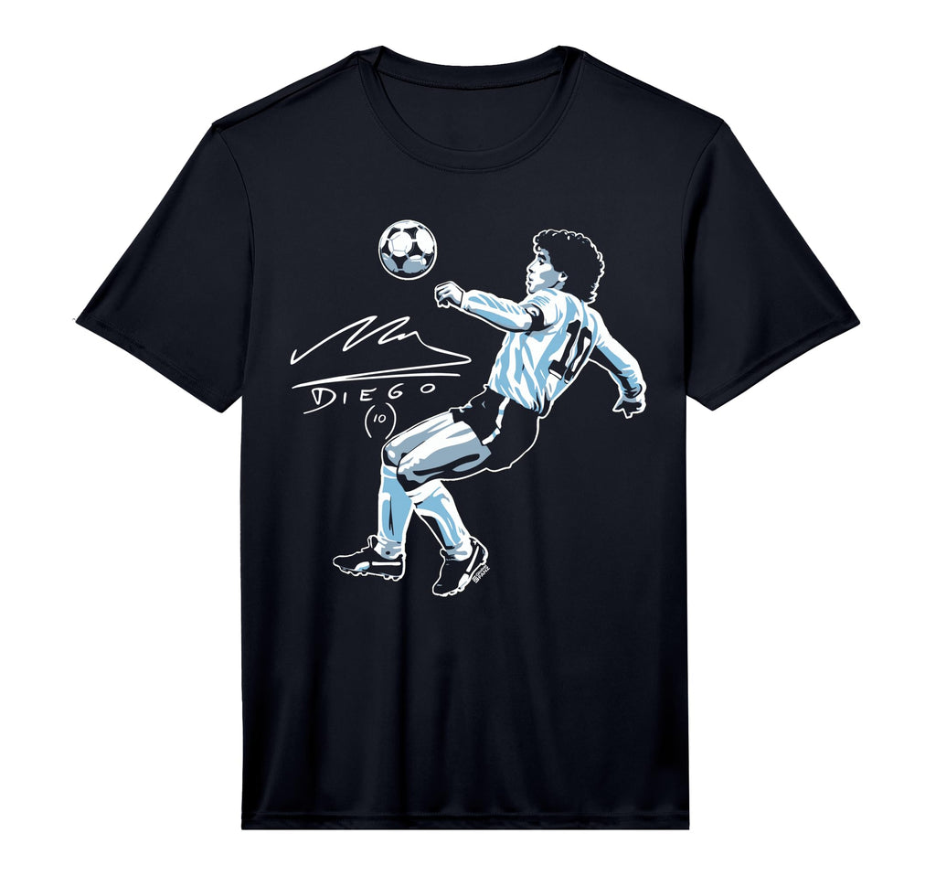 Diego Maradona Eighties Signature T-Shirt - Fun Novelty Design Men Women
