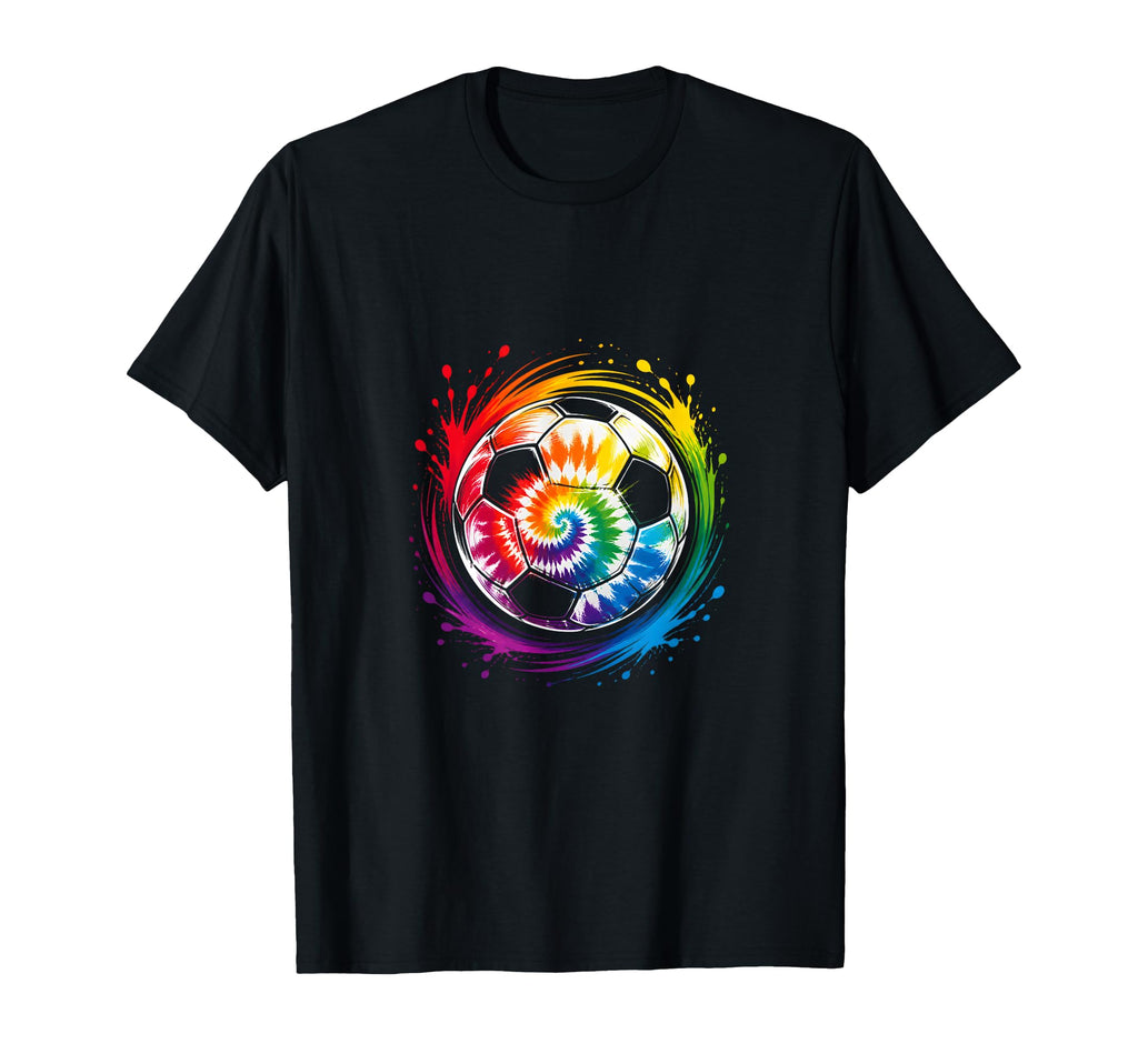 Soccer Ball Tie Dye Fan T-Shirt - Novelty Apparel for Adults
