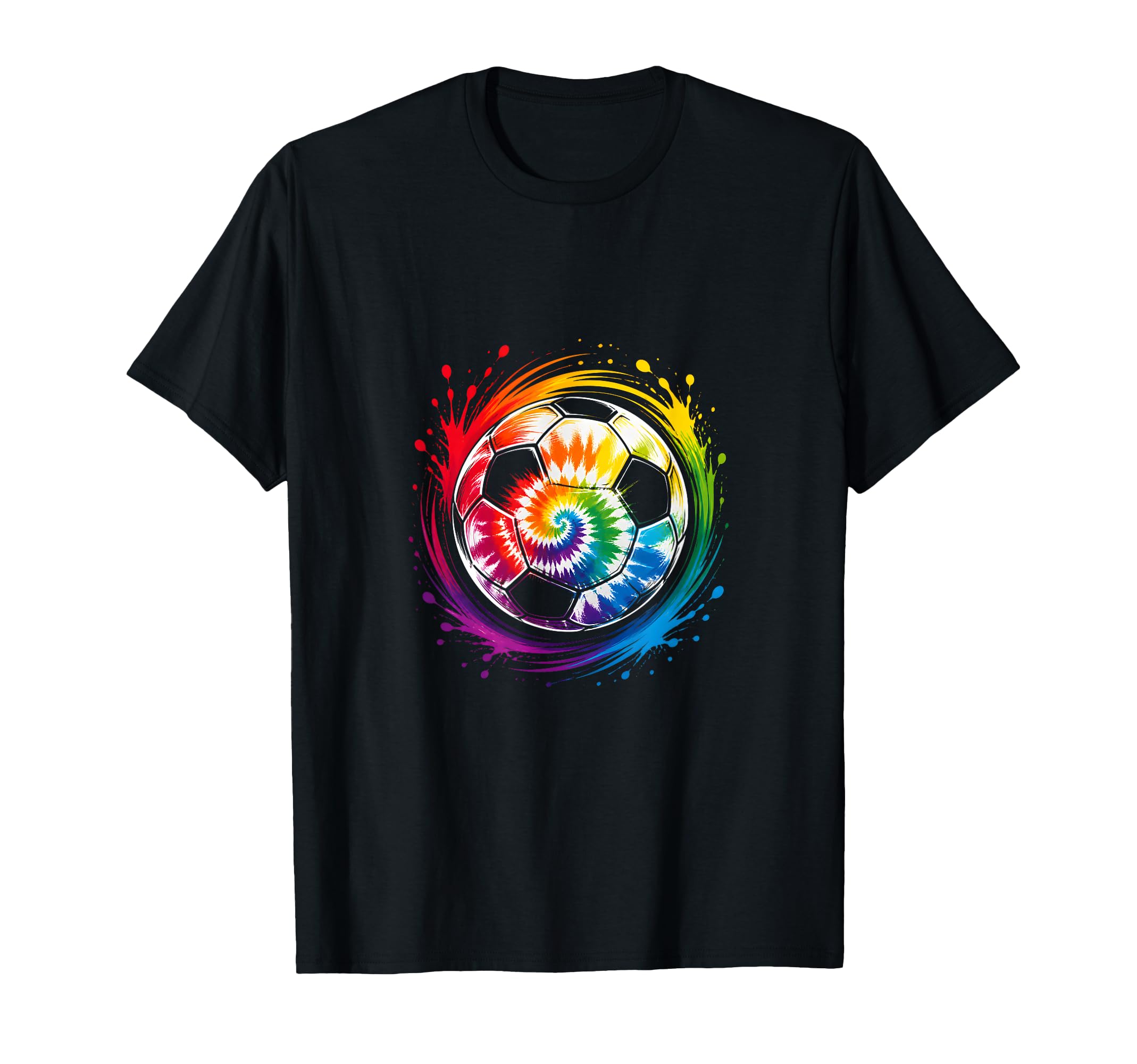 Soccer Ball Tie Dye Fan T-Shirt - Novelty Apparel for Adults