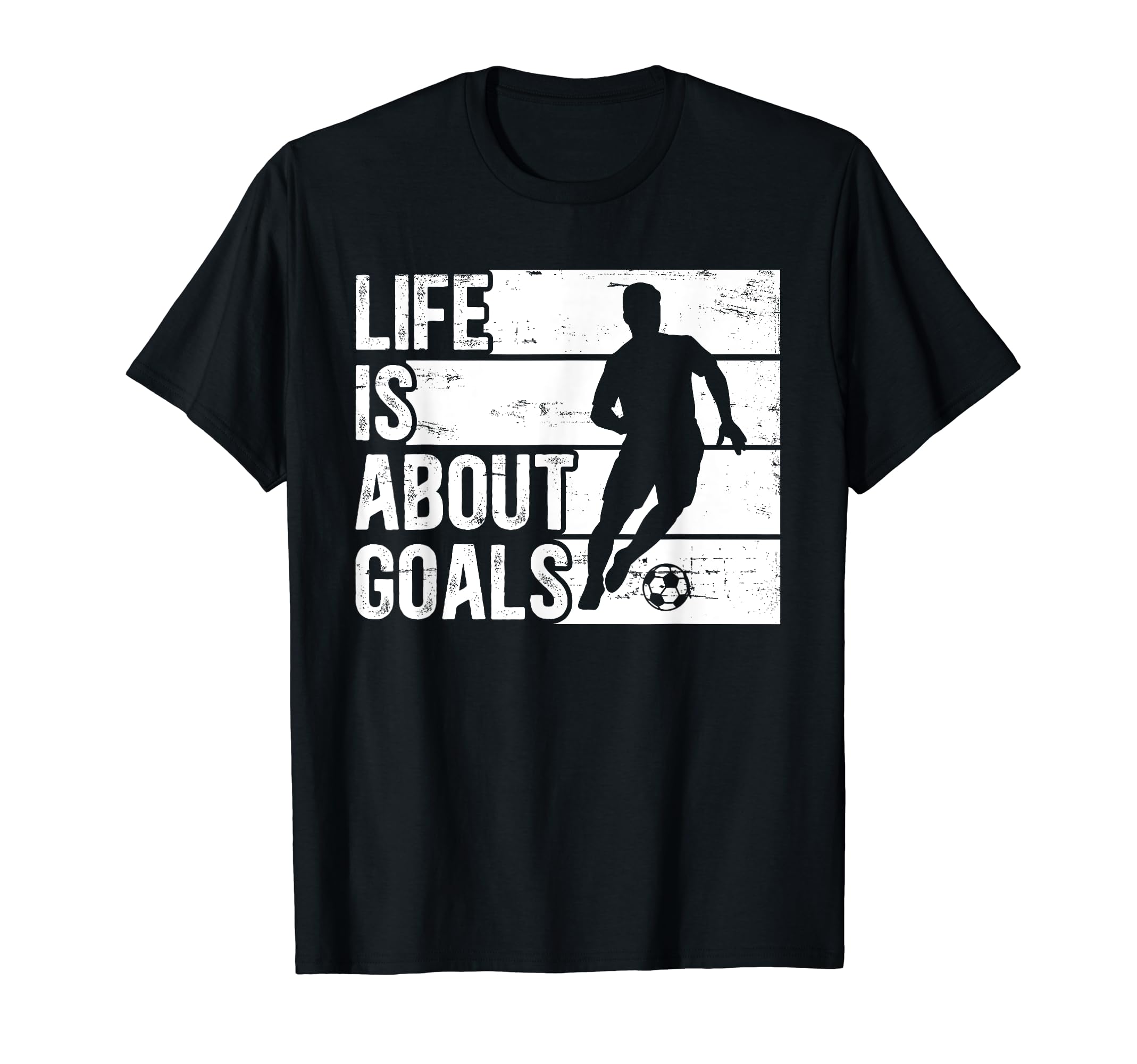 Soccer Funny Life Is About Goals T-Shirt - Custom Art Print for Adults