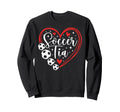 Soccer Tia Heart Tia Soccer Sweatshirt - Fun Novelty Design Men Women