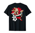 Dabbing Dog Iraq Soccer Fans Jersey T-Shirt - Minimalist Print Unisex