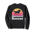 Horse And Soccer Or Horses Sweatshirt - Aesthetic Graphic for Adults