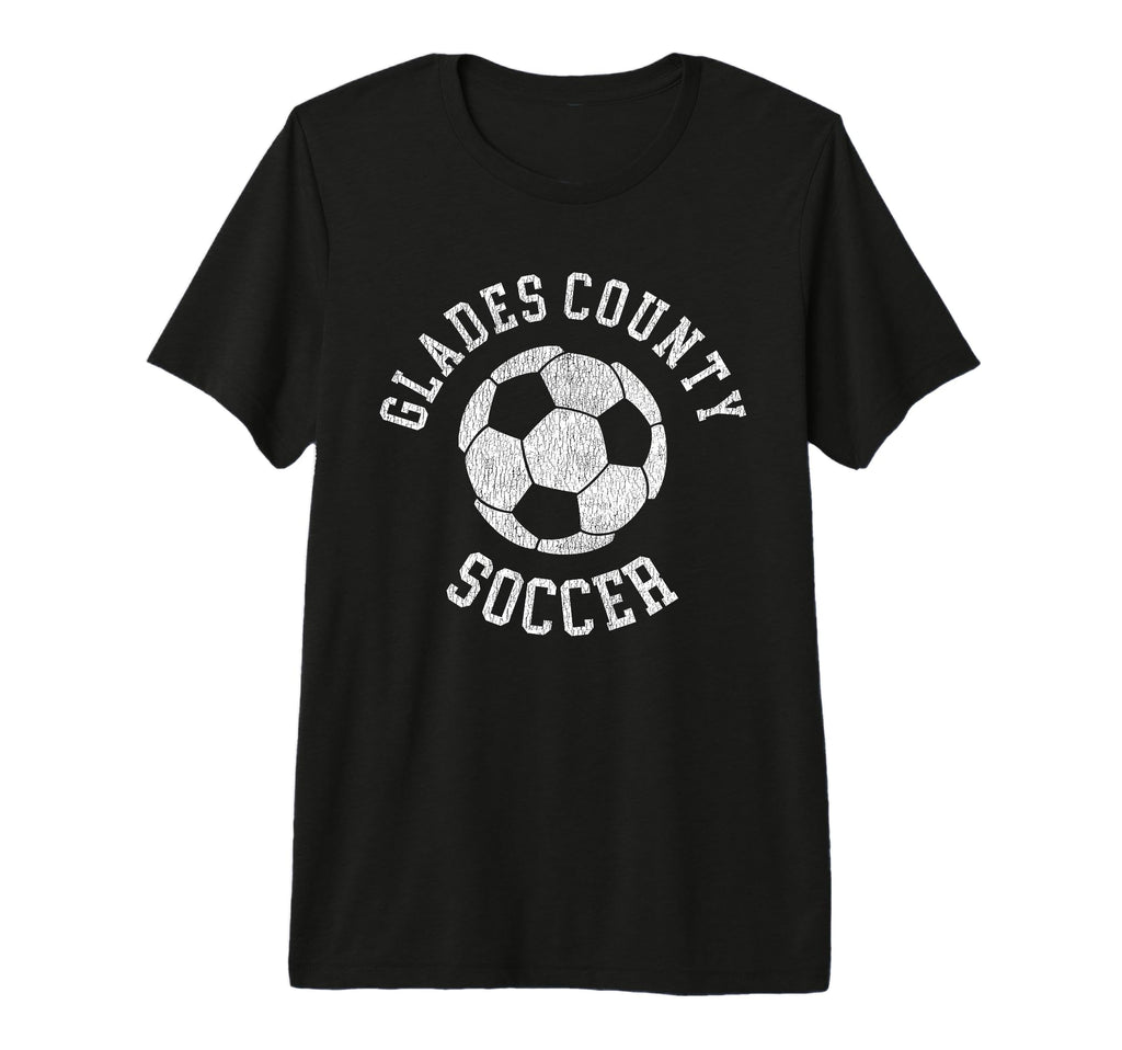 Glades County Soccer Distressed 90S T-Shirt - Unique Graphic for Adults