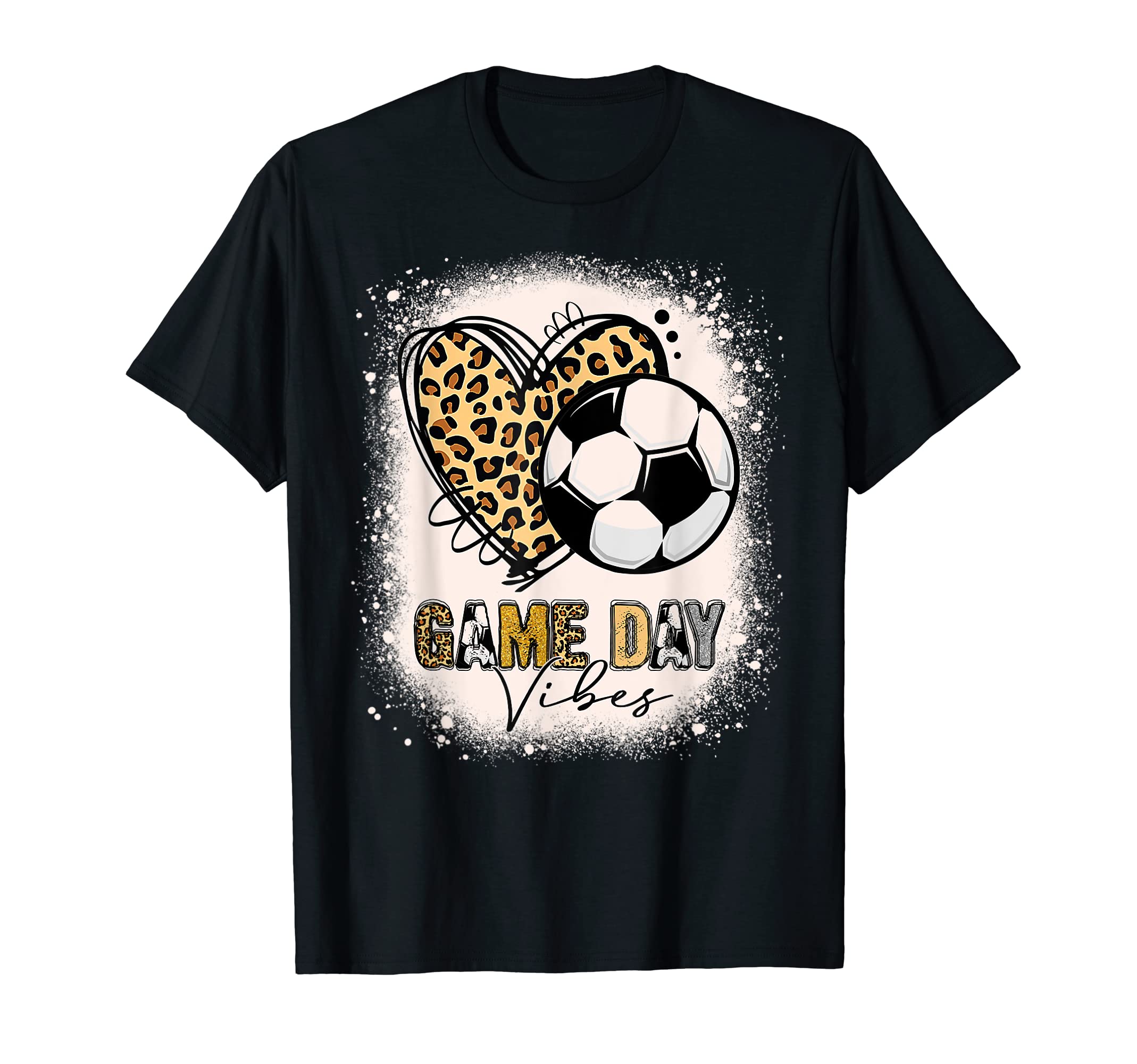 Bleached Soccer Mom Game Day Vibes T-Shirt - Graphic Print Men Women