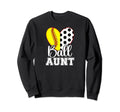 Ball Aunt Heart Soccer Softball Aunt Sweatshirt - Graphic Print for Adults
