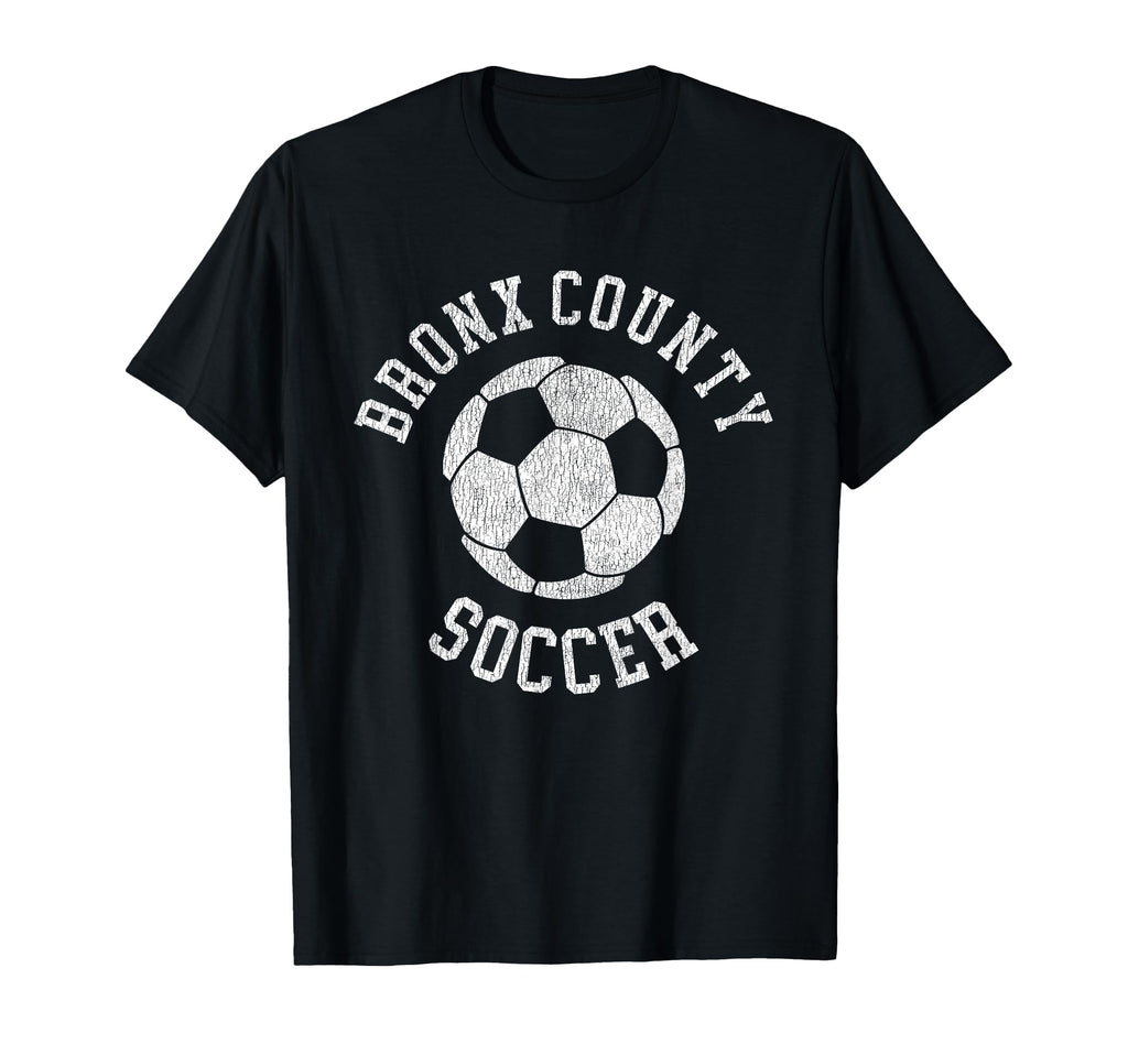 Bronx County Soccer Distressed 90S T-Shirt - Graphic Print Men Women