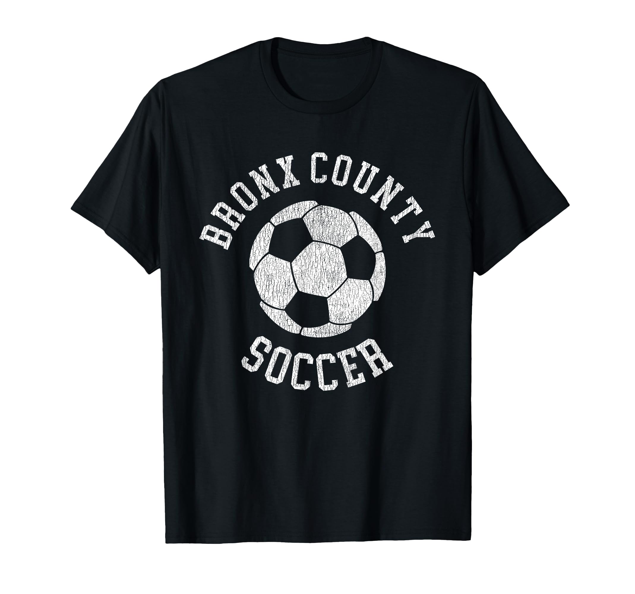 Bronx County Soccer Distressed 90S T-Shirt - Graphic Print Men Women