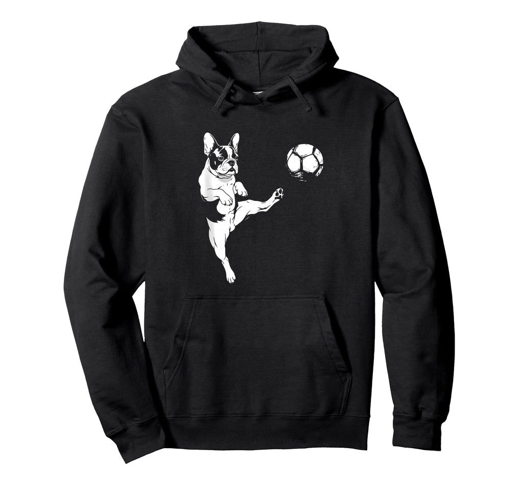 French Bulldog Soccer Player Funny Hoodie - Casual Everyday Wear Unisex