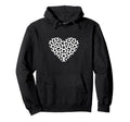 Heart Shaped Soccer Ball Pattern Hoodie - Streetwear Style Unisex