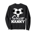Soccer Nanny Heart Funny Sweatshirt - Streetwear Style for Adults