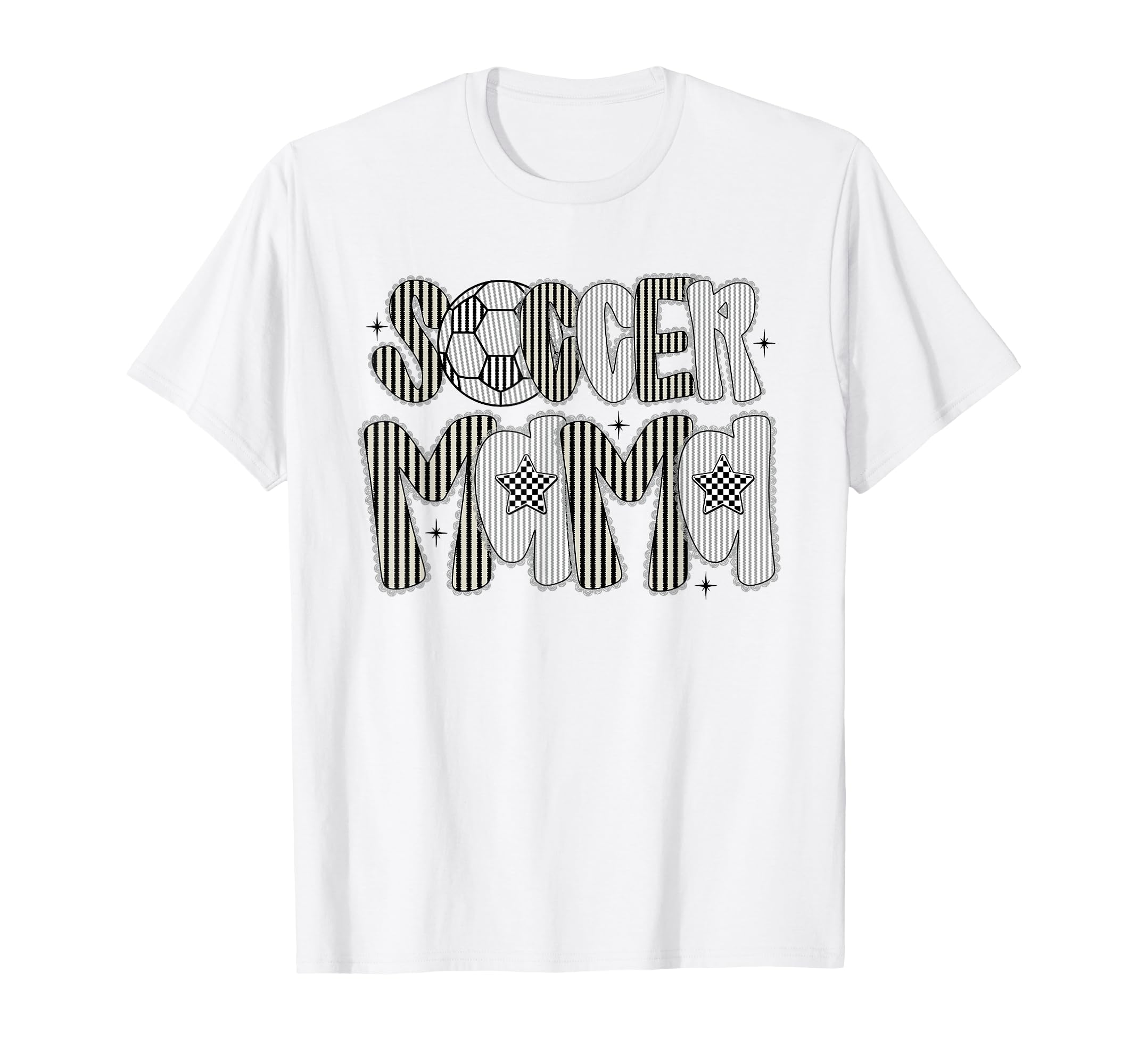 Soccer Mama Lace Mothers Day T-Shirt - Fun Novelty Design for Adults