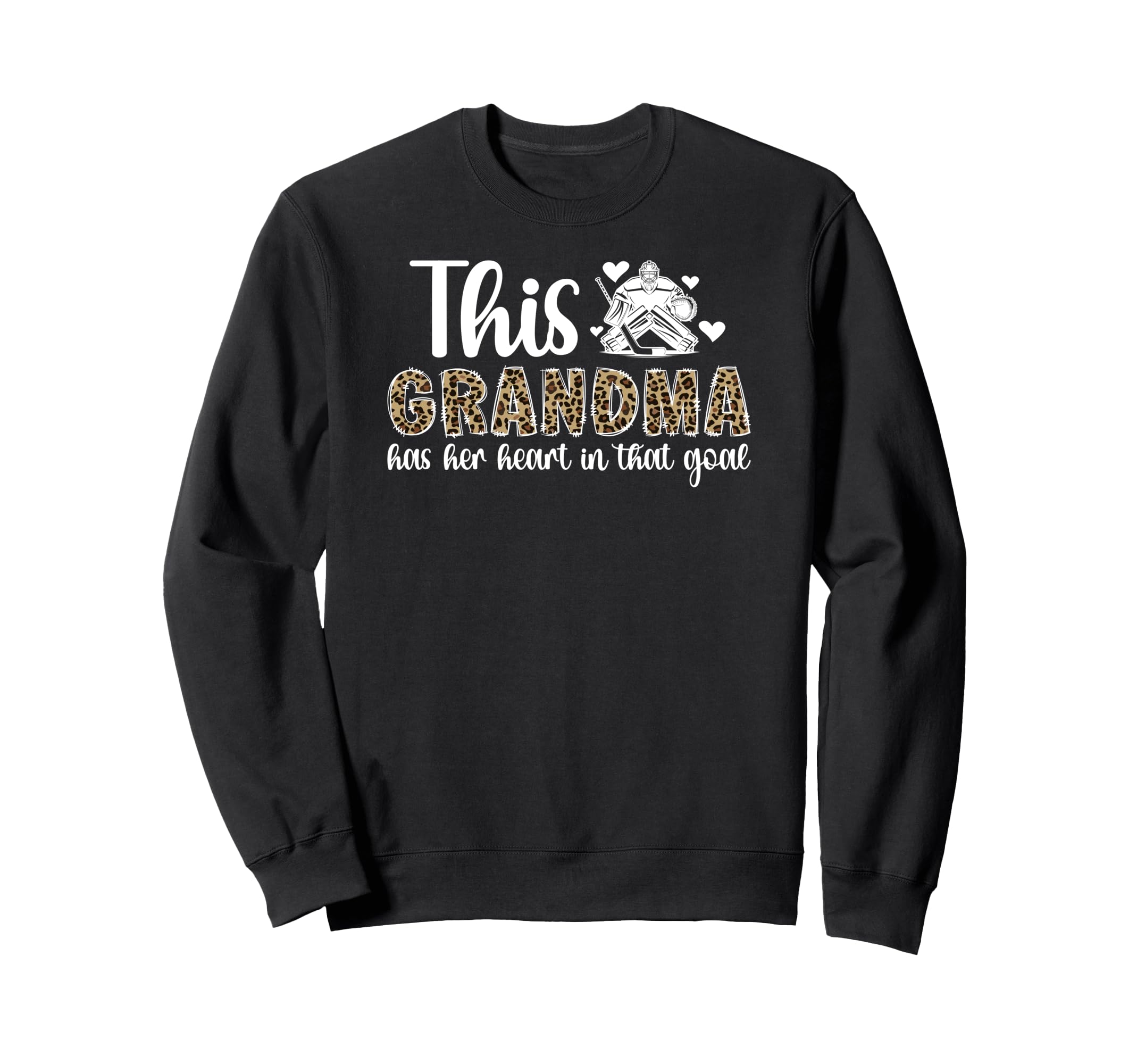 Proud Hockey Goalie Grandma Sweatshirt - Minimalist Print for Adults