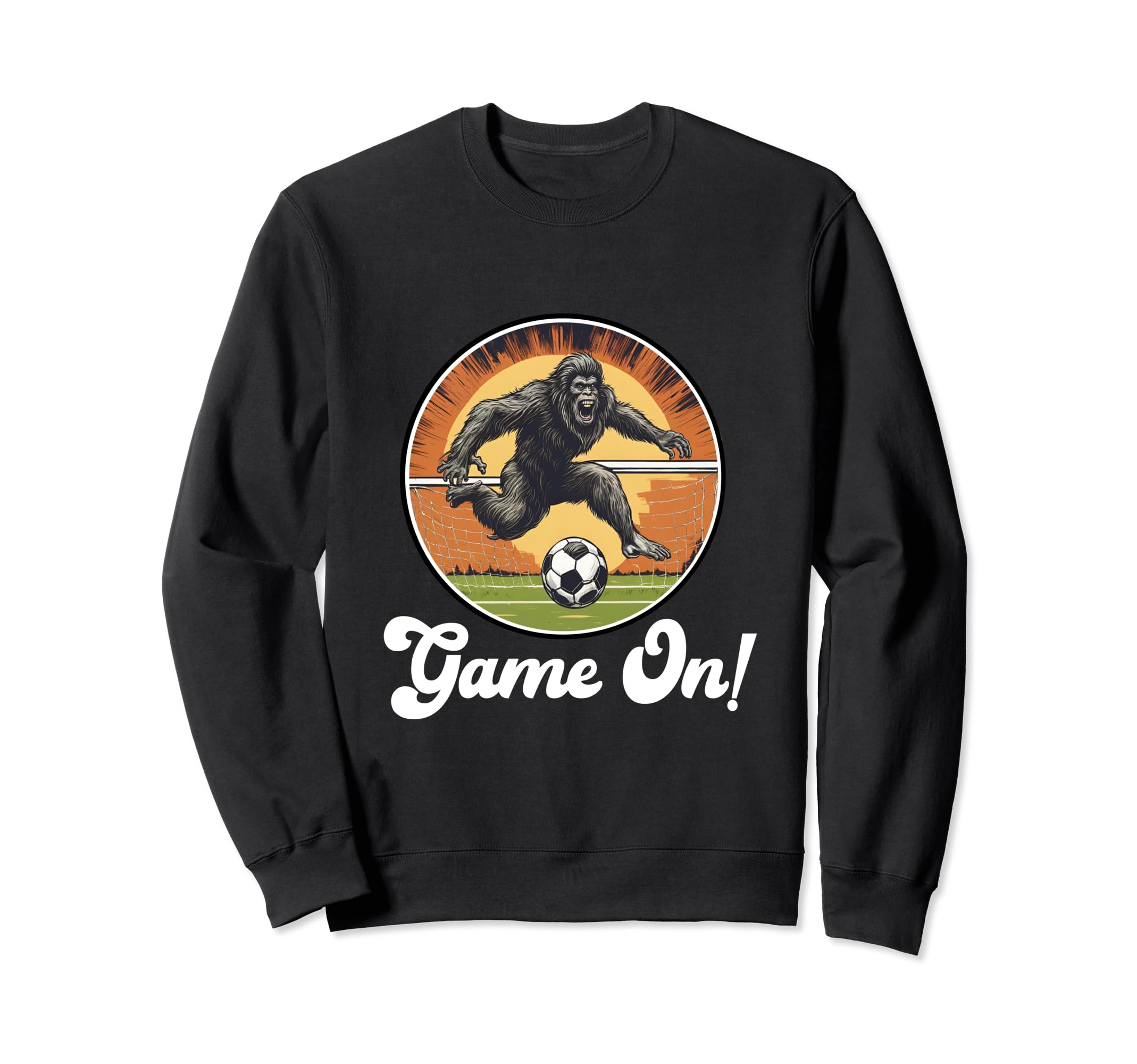 Bigfoot Sasquatch Goalie Player Sweatshirt - Fun Novelty Design for Adults