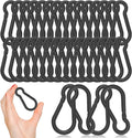 30PCS 3" Black Heavy Duty Spring Snap Hook, M8 5/16" Galvanized Steel Snap Hook Carabiner Quick Link Carabiner Clip, 500LBS Holding Capacity Quick Link Keychain for Swing Hammock Gym Outdoor