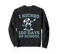 I Kicked 100 Days School Dabbing Soccer Sweatshirt - Unique Graphic Unisex
