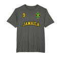 Jamaica Team Sports Number 9 Soccer T-Shirt - Minimalist Print Men Women