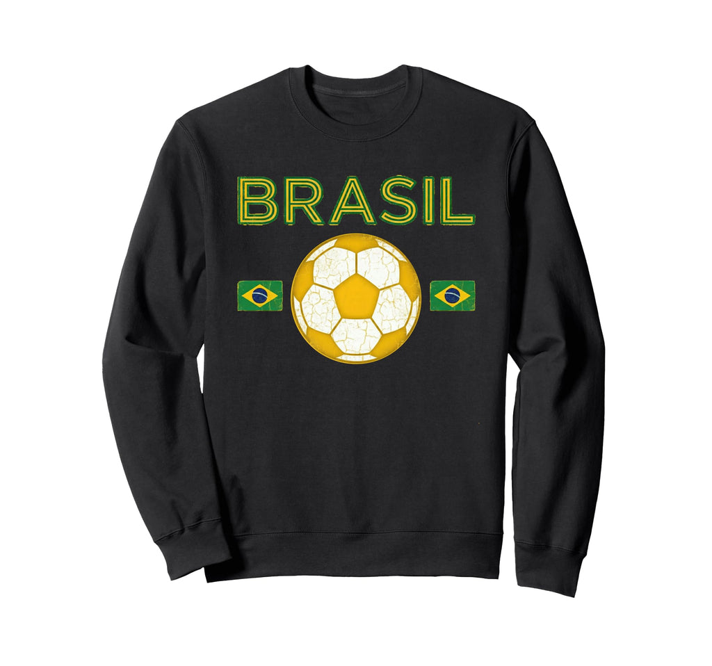 Brazil Gift Flag Brazilian Fan Sweatshirt - Minimalist Print for Adults