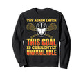 Funny Goalkeeper Lacrosse Goalie Sweatshirt - Minimalist Print Men Women