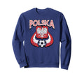 Poland Soccer Polska Country Flag Sweatshirt - Fun Novelty Design Unisex