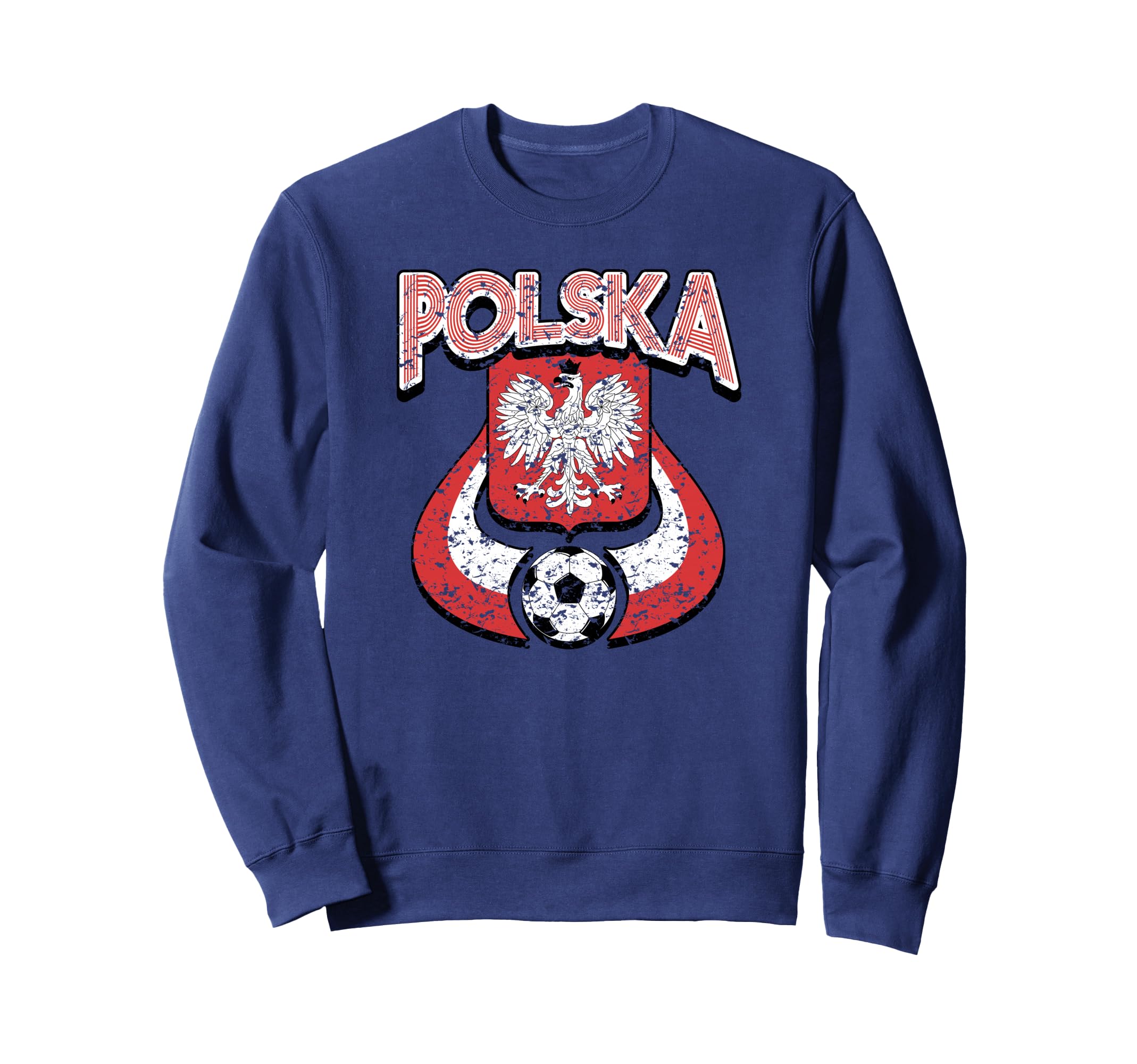 Poland Soccer Polska Country Flag Sweatshirt - Fun Novelty Design Unisex