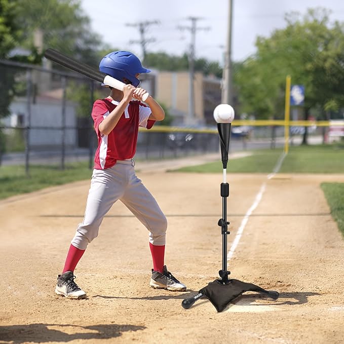 Baseball Tee for Kids,Youth Stand Set,Teeball Set,Youth Baseball,Softball Batting Tee Set,Easy Adjustable Height
