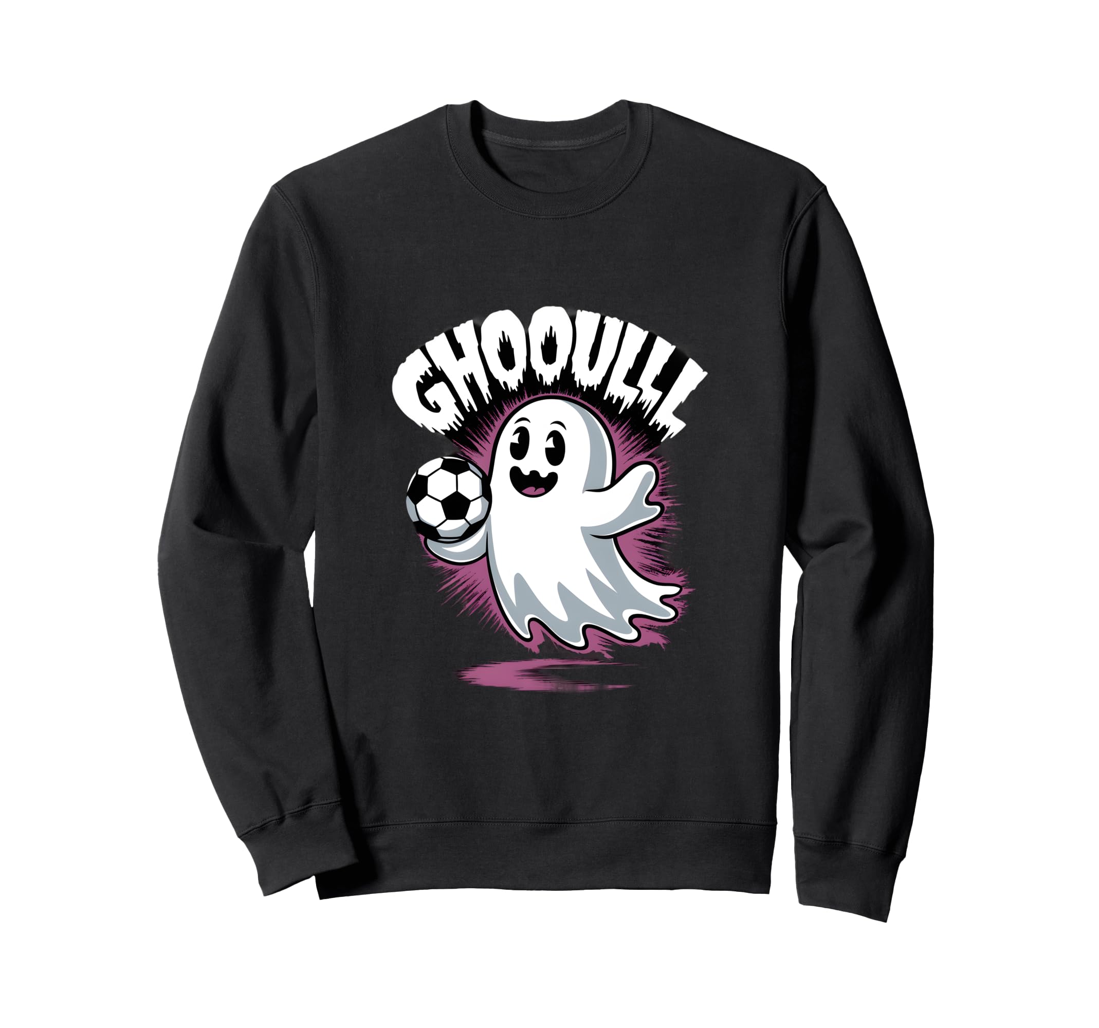 Funny Ghoul Ghost Soccer Sweatshirt - Fun Novelty Design Men Women