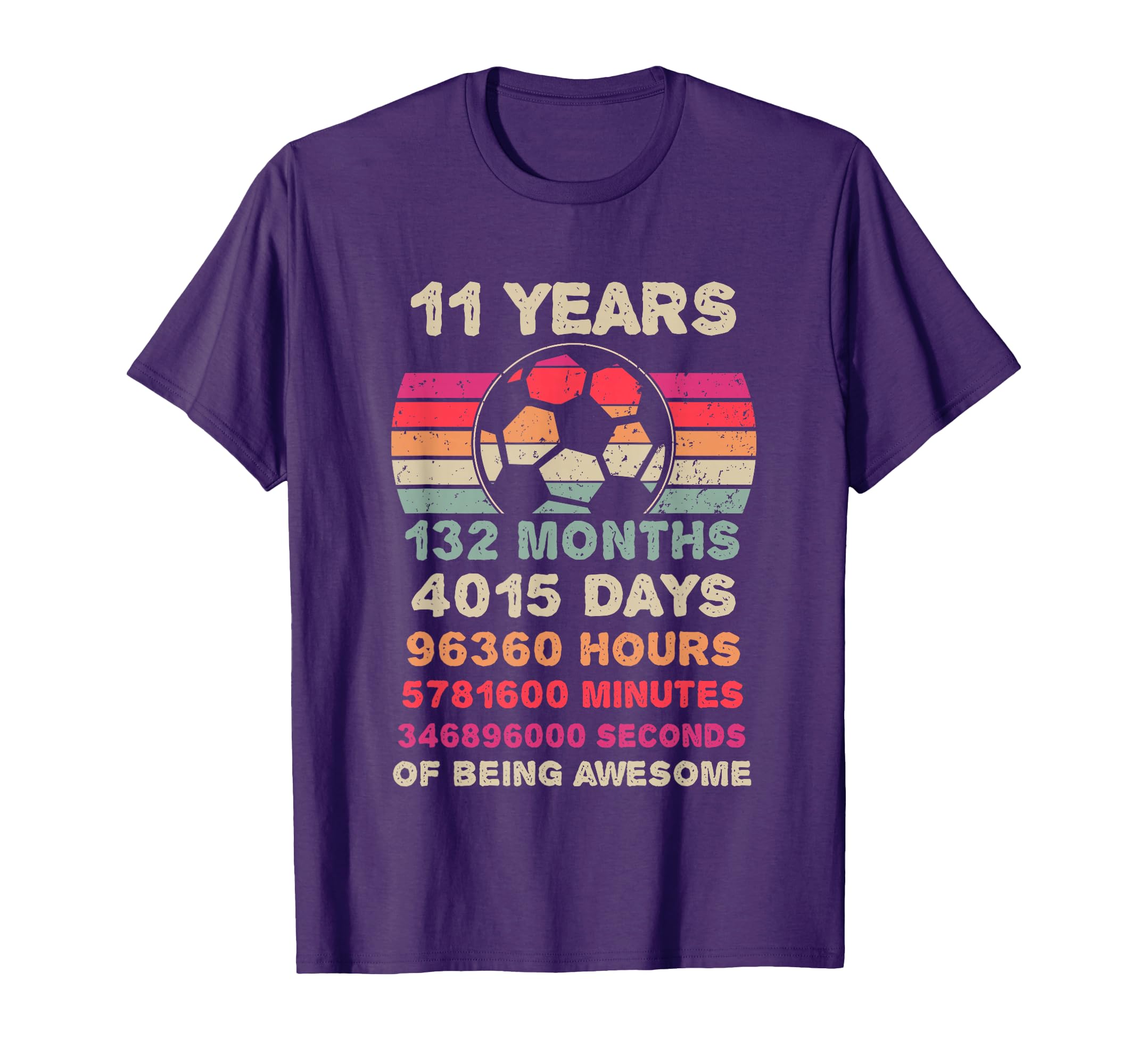 11 Year Old Soccer Birthday Eleventh T-Shirt - Fun Novelty Design Unisex