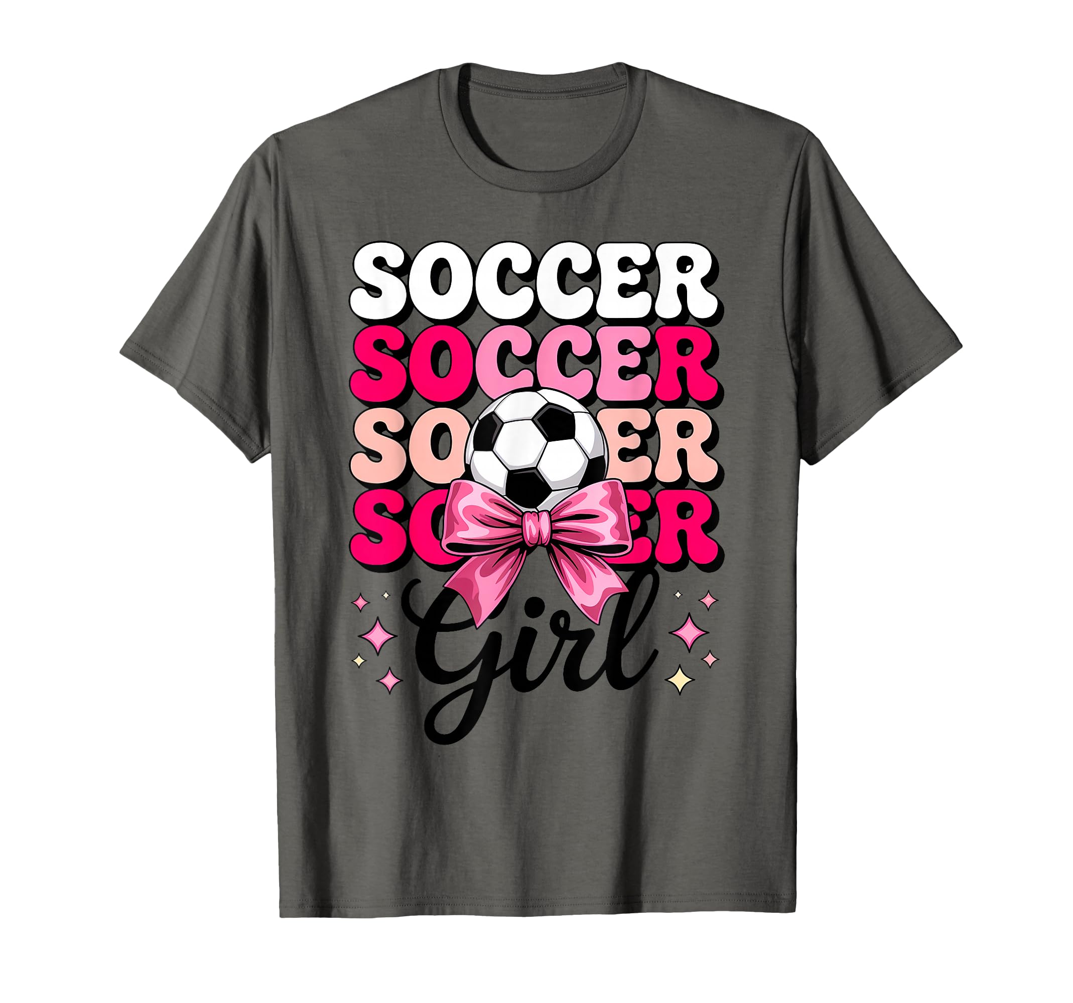Groovy Soccer Player Coquette Bow T-Shirt - Fun Novelty Design Men Women