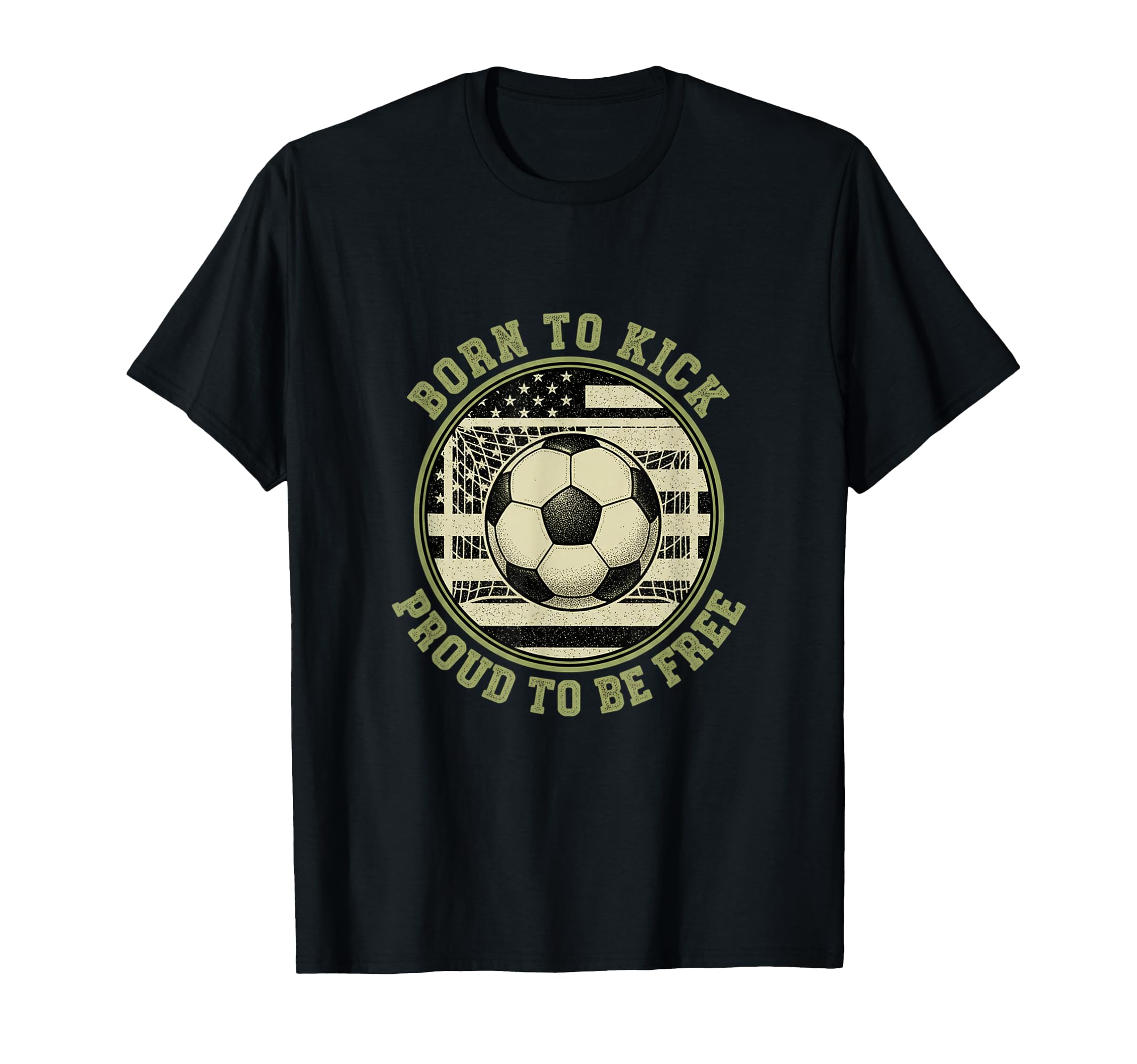 Usa Born To Play Soccer Proud To Be Free T-Shirt - Custom Art Print Unisex