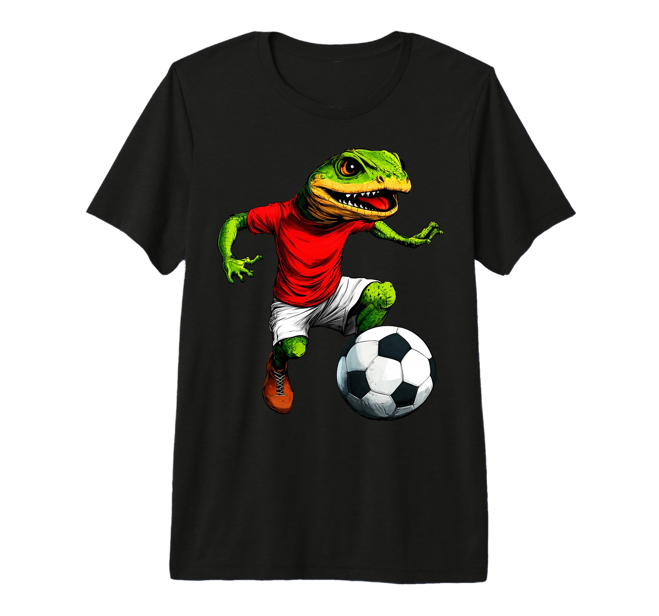 Lizard Football Footballer Lizard T-Shirt - Fun Novelty Design Men Women