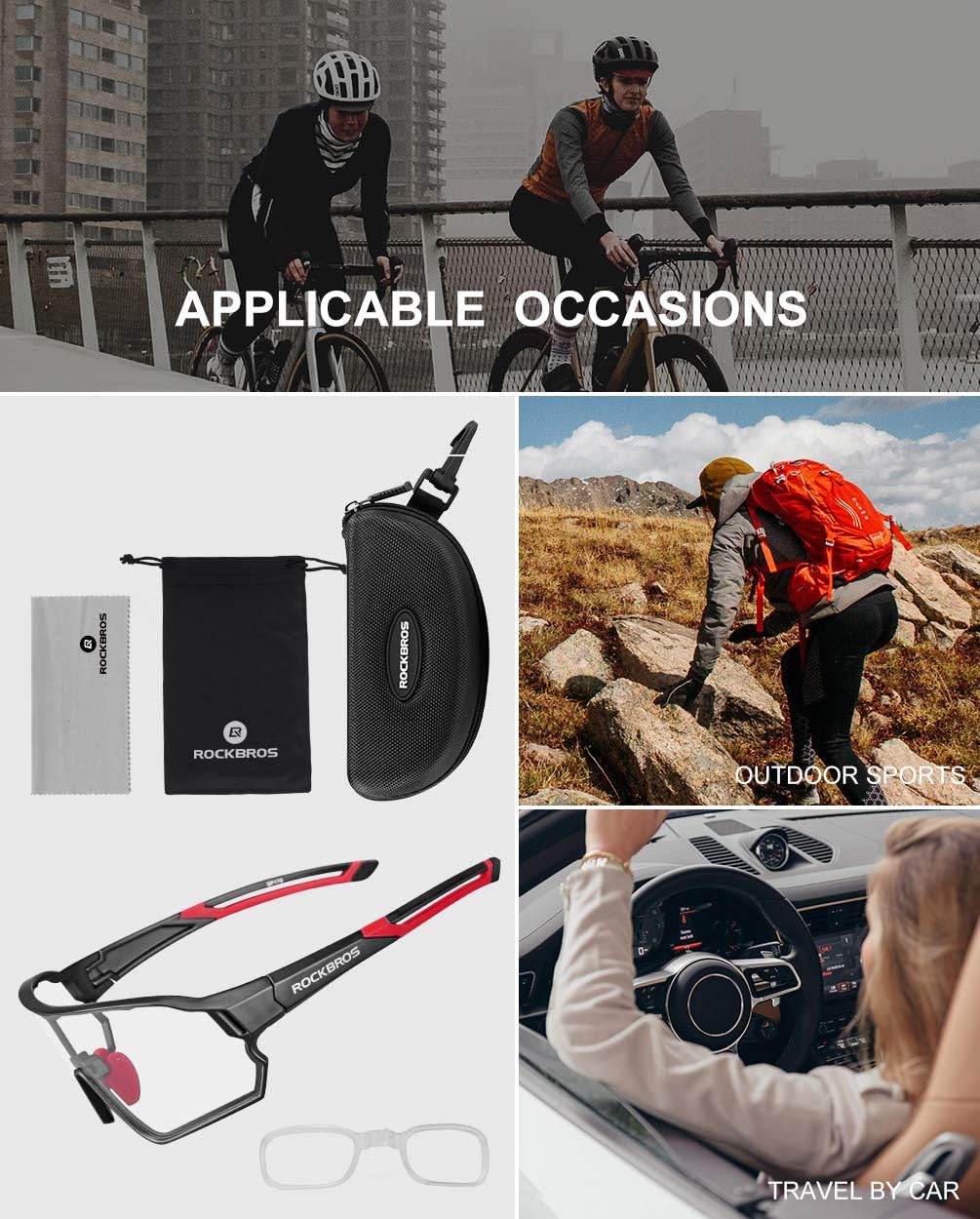 Thickened PC Lens Photochromic Sunglasses (UV400)
