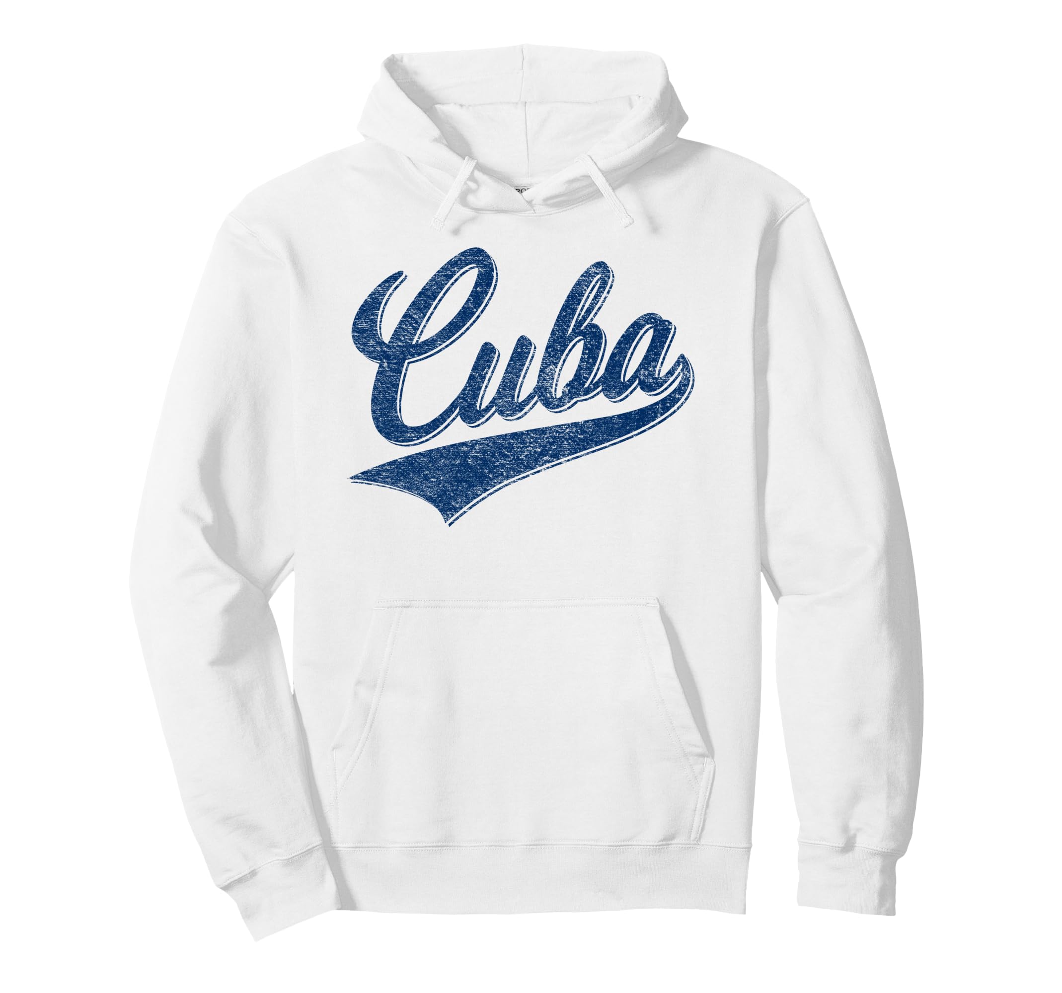 Cuba Flag Baseball Sport Swoosh Hoodie - Fun Novelty Design for Adults