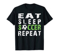 Eat Sleep Soccer Repeat Sports Player T-Shirt - Minimalist Print Men Women