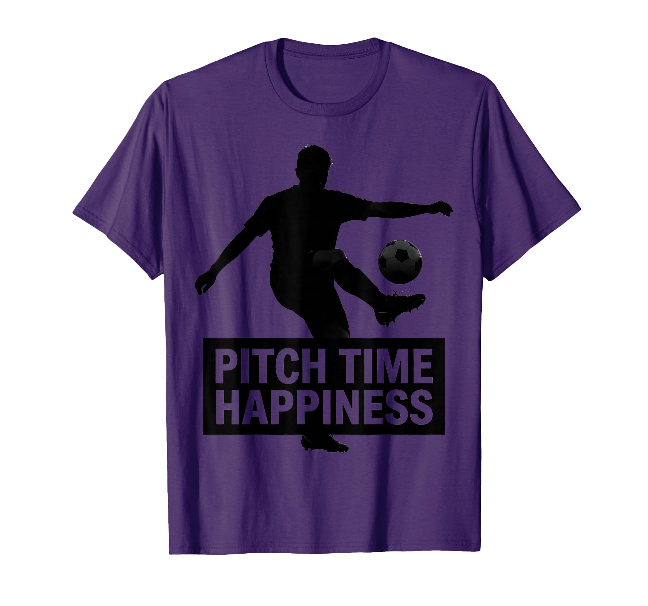 Pitch Time Happiness Soccer T-Shirt - Graphic Print Men Women