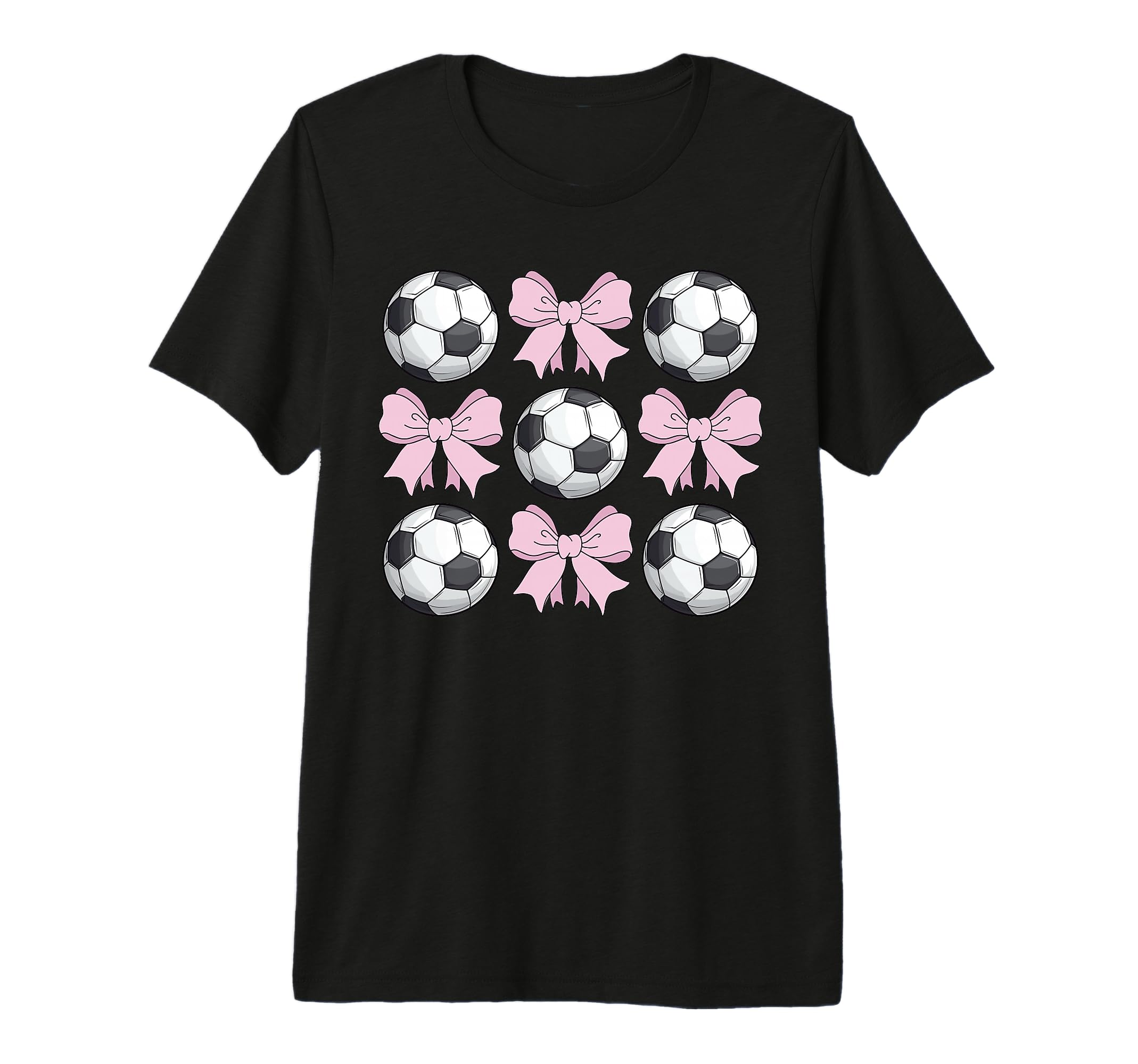 Soccer Coquette Bow Soccer Tri T-Shirt - Fun Novelty Design for Adults