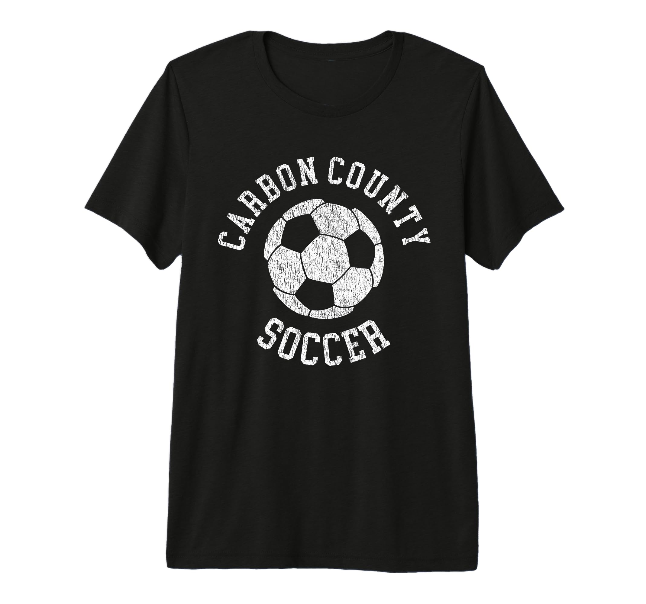 Carbon County Soccer Distressed 90S T-Shirt - Novelty Apparel Men Women