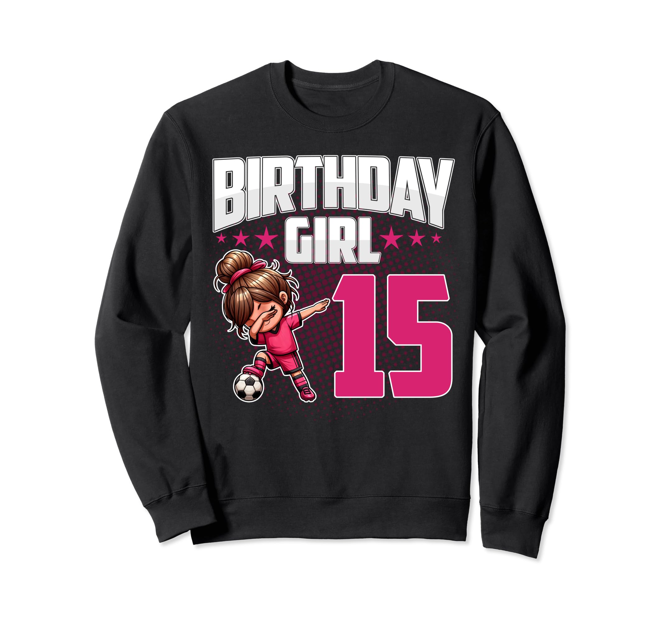 15Th Birthday Soccer Dabbing 15 Sweatshirt - Novelty Apparel for Adults