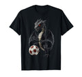 Dragon Playing Soccer T-Shirt - Aesthetic Graphic Men Women